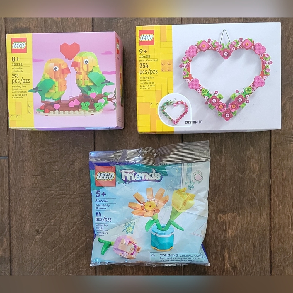 Lego 40522, 40638 & 30634 Valentine's bundle